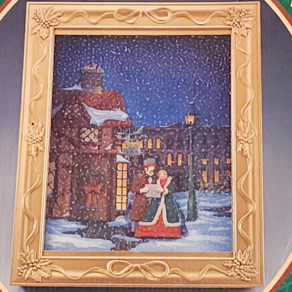 VINTAGE Mr. Christmas Snowing Scenes Magical Photo Frame Musical Moving Snow - Picture 4 of 11